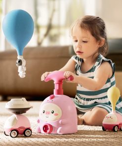 Flying Air-Powered Balloon Toy with Pump-Birthday Gift for Boys and Girls