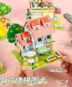 3D children's puzzle toys DIY handmade for 3-6 years old early education puzzle