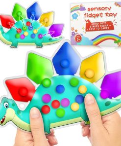Dinosaur Color Sorting Sensory Toy Gift for Toddler Matching Game Roadtrip Travel Essential